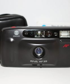 Minolta Riva AF 35 - Analoge Kamera mit Tasche und Anleitung